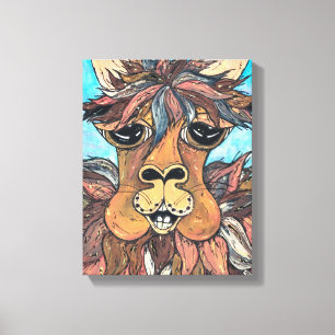 Leroy the Llama Canvas Afdruk