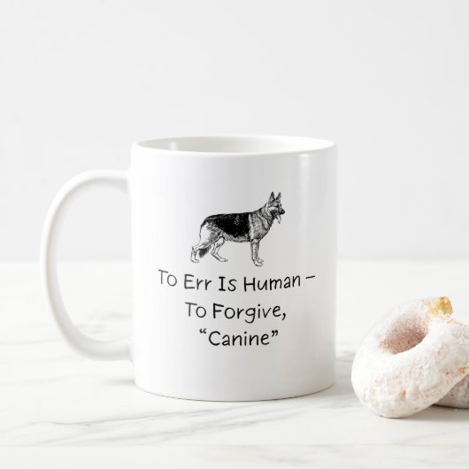 L'Err Est Humain De Pardonner Canine, Les Mugs Amo (Avec donut)