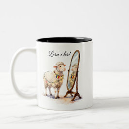 Leru-i Ler Sheep Gift - Romanian Diaspora Holiday Tweekleurige Koffiemok