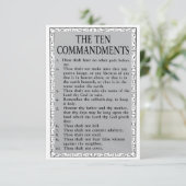 Les 10 commandements Carte de voeux plate (Debout devant)