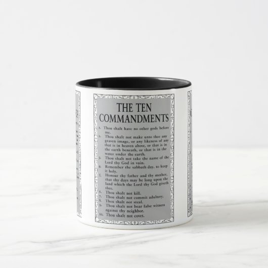 Les 10 Commandements Mug À Deux Tons (Centre)