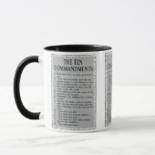 Les 10 Commandements Mug À Deux Tons (Gauche)
