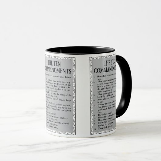Les 10 Commandements Mug À Deux Tons (Devant droit)