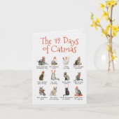 Les 12 jours de Noël Carte de voeux pliée (Fleur jaune)