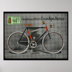 Les 1914 Rois vintages Bicycle Ad Art Poster