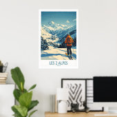 Les 2 Alpes Affiche France 1 (Bureau à domicile)