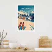 Les 2 Alpes Art Ski Print 1 (Keuken)