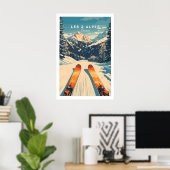 Les 2 Alpes Wall Art Ski Poster 1 (Bureau à domicile)