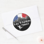 Les 3 Vallees France snowboarder sticker (Envelop)