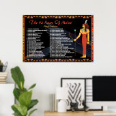 Les 42 Lois De Maat - Affiche De Confessions Négat (Bureau à domicile)