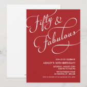 Les 50 Red et les fabuleuses invitations d'anniver (Devant / Derrière)