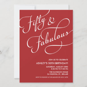 Les 50 Red et les fabuleuses invitations d'anniver
