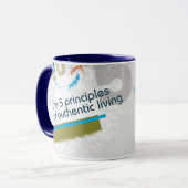 Les 5 principes de la vie authentique - tasse de (Devant gauche)
