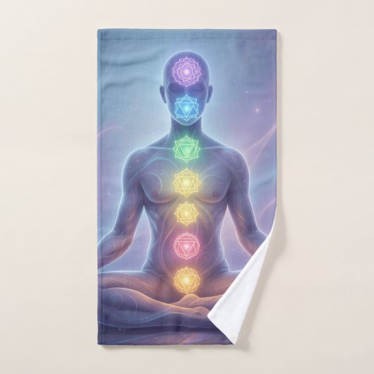 Les 7 chakras (Serviette à main)