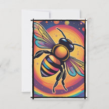 Les abeilles dans l'espace Carte de remerciements 