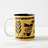 Les abeilles et les fleurs anciennes sur la tasse  (Gauche)