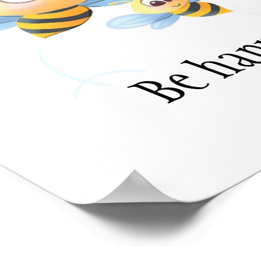 Les abeilles mignonnes être une affiche murale joy (Coin)