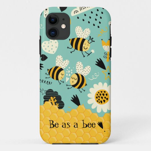 Les abeilles mignonnes façonnent le coque iphone (Dos)