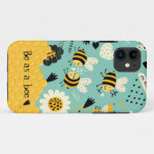 Les abeilles mignonnes façonnent le coque iphone (Dos (Horizontal))