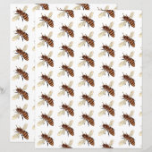 Les abeilles modèlent du papier origami (Devant / Derrière)