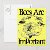 Les abeilles sont une carte postale importante (Devant / Derrière)