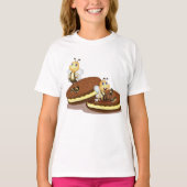 Les Abeilles Sur Deux Biscuits Filles T-shirt (Devant)