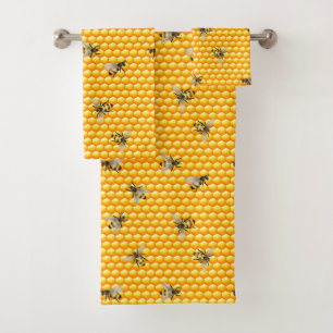 Les abeilles sur Honeypeb Ensemble de serviettes d