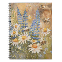 Les abeilles sur le Carnet Fleur sauvage par PS Na