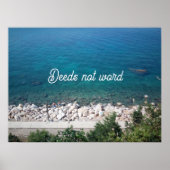 Les actes ne mot inspirant proverbe poster (Devant)