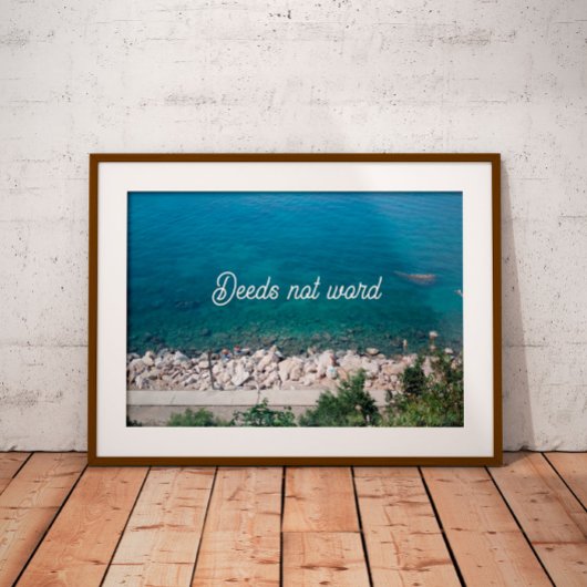 Les actes ne mot inspirant proverbe poster