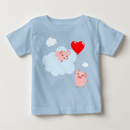 Les ailes de l'amour (Cochons de dessin) T-shirt b (Devant)