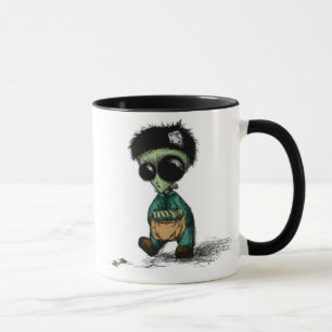 Les aliens sont tasse de café de personnes trop