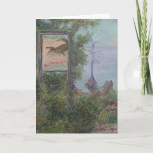LES ALLIGATORS FASSENT ATTENTION ! Carte de voeux (Devant)