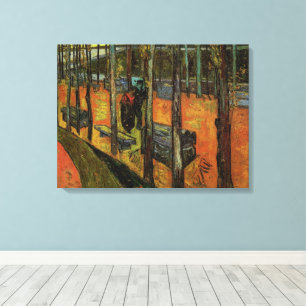 Les Alyscamps (Begraafplaats) door Vincent van Gog Canvas Afdruk
