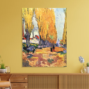 Les Alyscamps (begraafplaats) van Vincent van Gogh Canvas Afdruk