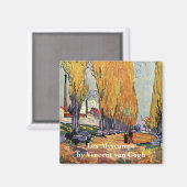 Les Alyscamps (begraafplaats) van Vincent van Gogh Magneet (Voorkant / Achterkant)