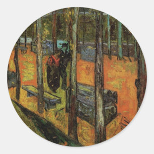 Les Alyscamps (begraafplaats) van Vincent van Gogh Ronde Sticker