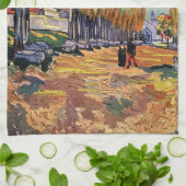 Les Alyscamps (begraafplaats) van Vincent van Gogh Theedoek (Gevouwen)