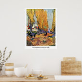 Les Alyscamps van Van Gogh. Autumn landschap Poster (Keuken)