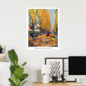 Les Alyscamps van Van Gogh. Autumn landschap Poster (Thuiskantoor)