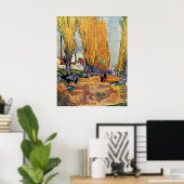 Les Alyscamps van Van Gogh. Autumn landschap Poster (Thuiskantoor)