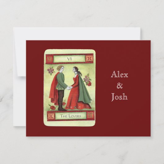 "Les Amants" carte de tarot (Devant)