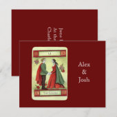 "Les Amants" carte de tarot (Devant / Derrière)