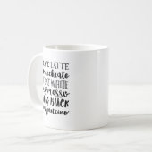 Les amateurs de café typographie Mug (Devant gauche)