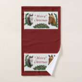 Les amateurs de Cheval de Noël Mare-y (Serviette à main)