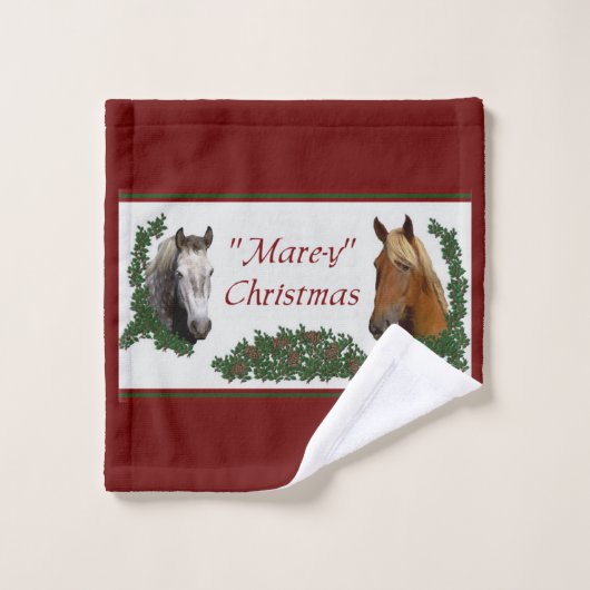 Les amateurs de Cheval de Noël Mare-y (Gant de toilette)