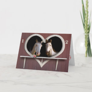 Les amateurs de chevaux Valentine Carte photo
