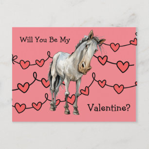 Les amateurs de chevaux Valentine carte postale po