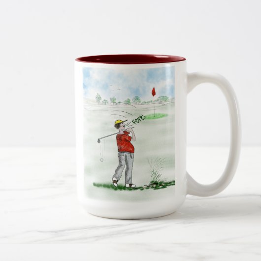 Les amateurs de golf Mug (Droit)