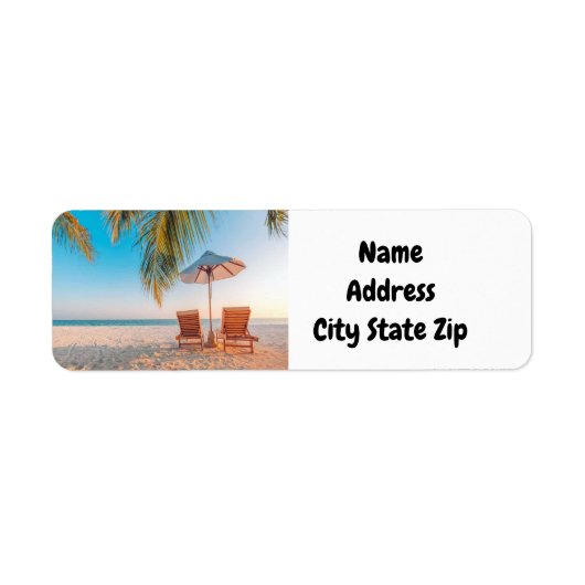 **LES AMATEURS DE PLAGE** ÉTIQUETTE D'ADRESSE DE R (Devant)